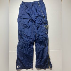 VTG West Virginia Mountaineers Pants Men Medium Windbreakers Joggers Warm Ups L